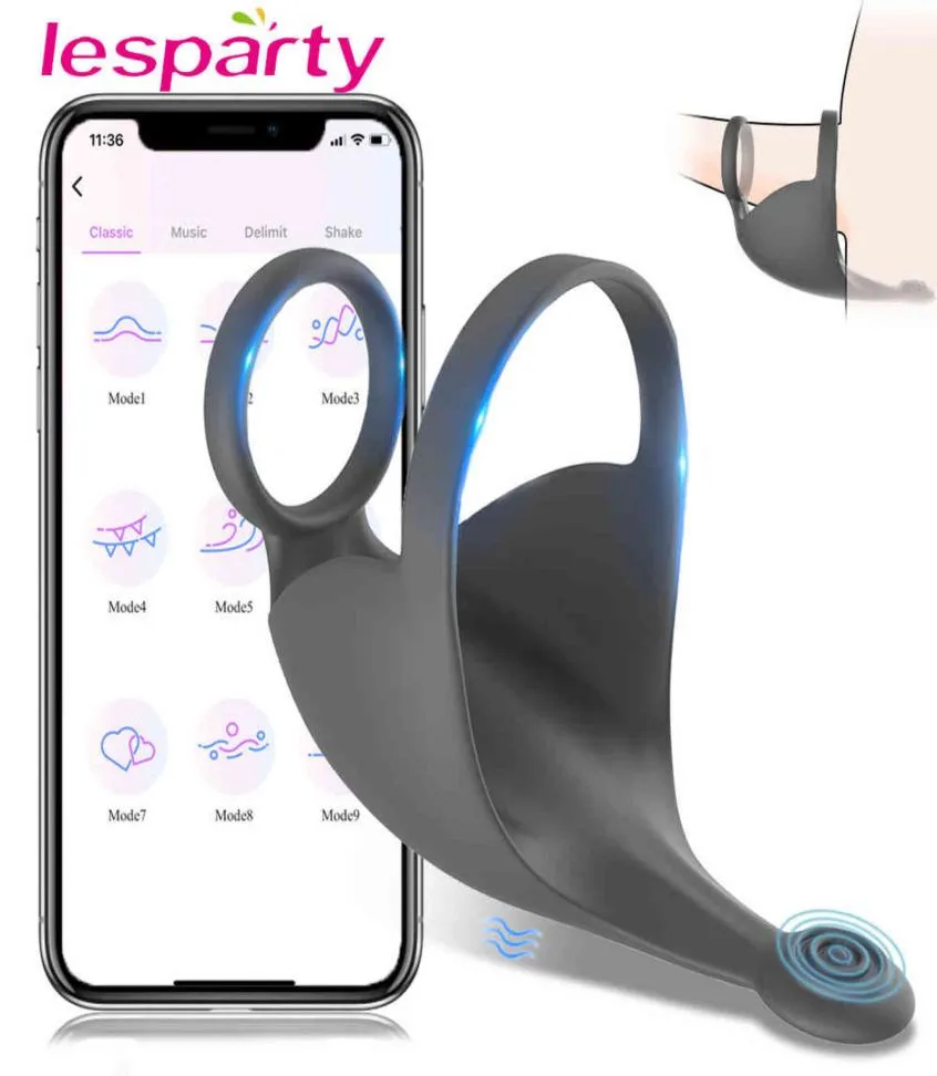 NXY SEX VIBRATEURS BLUETOOTH TESTICLE VIBRATEUR POUR MEN PENIS MASSAGER RING DILDO JOUET