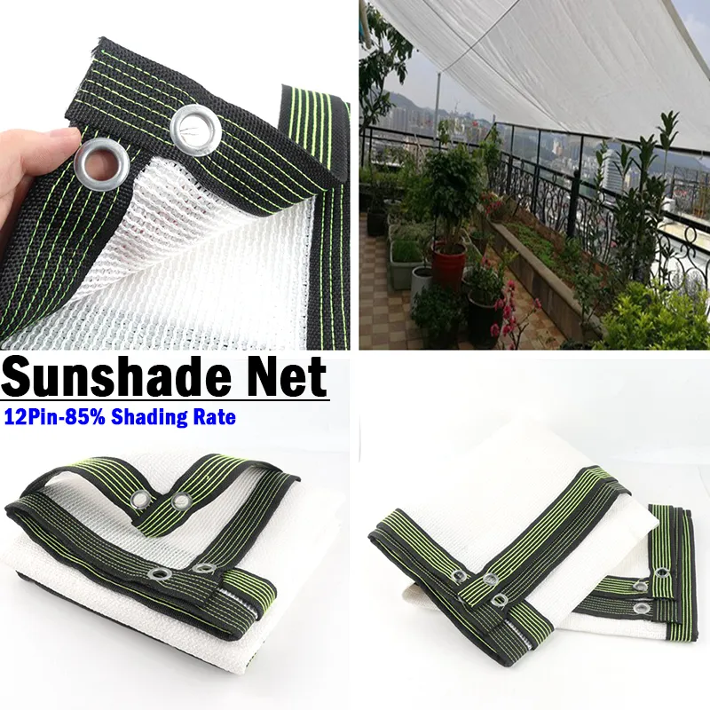 12pin weiße Anti-UV-HDPE-Sonnenschutznetz Balkon Sicherheitsnetz