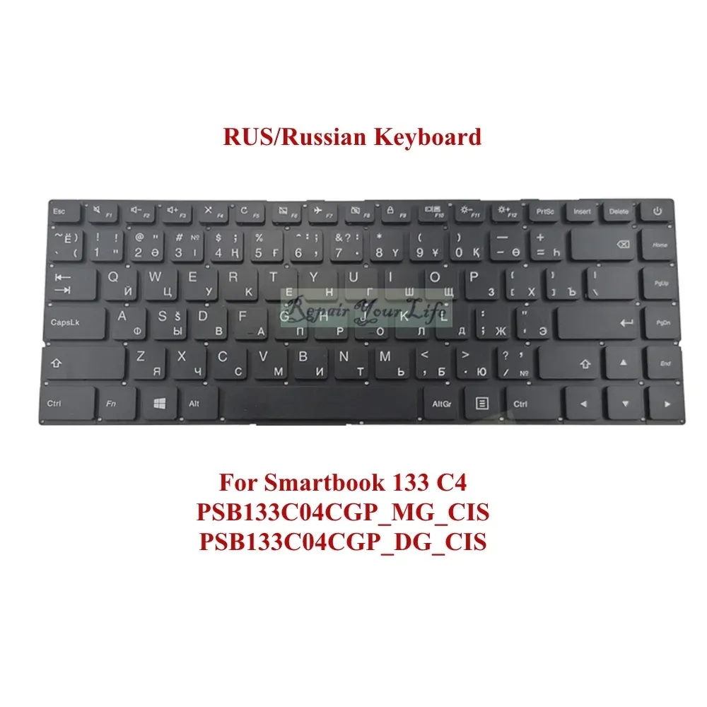 Клавиатуры US/English Ru/Russian Keyboard для Smartbook 133 C4 14.1 '' PSB133C4 PSB133C04CGP_MG_CIS PSB133C04CGP_DG PRESTIGIO Notebbook New Book