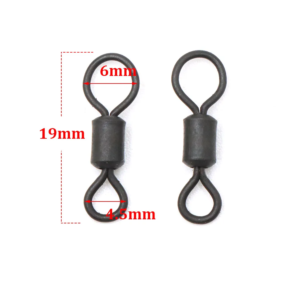 Swivel Clips Rig Carp Fishing Swivels Set - Big Eye Rolling Snap, Hair Rig Hooklink ...