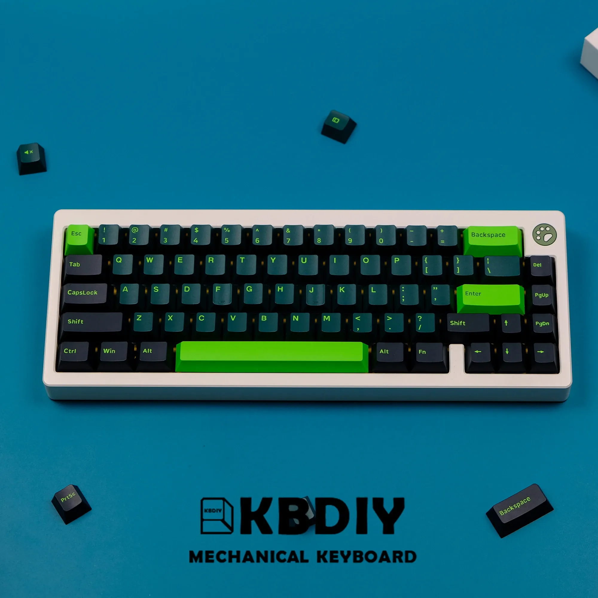 Accessoires KBDIY GMK Wavez Keycap Profil Cherry Profil Double Shot PBT 7U KEYCAPS 170 CLÉ / SET CUSTANT DIY pour le clavier mécanique GMK67 K500 GK61