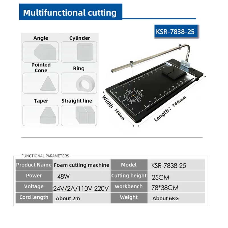 Table de chauffage de découpe de mousse chaude à mousse de mousse verticale Tableau de chauffage de cutter en polystyrène Cutter Polystyrène Tableau 220V