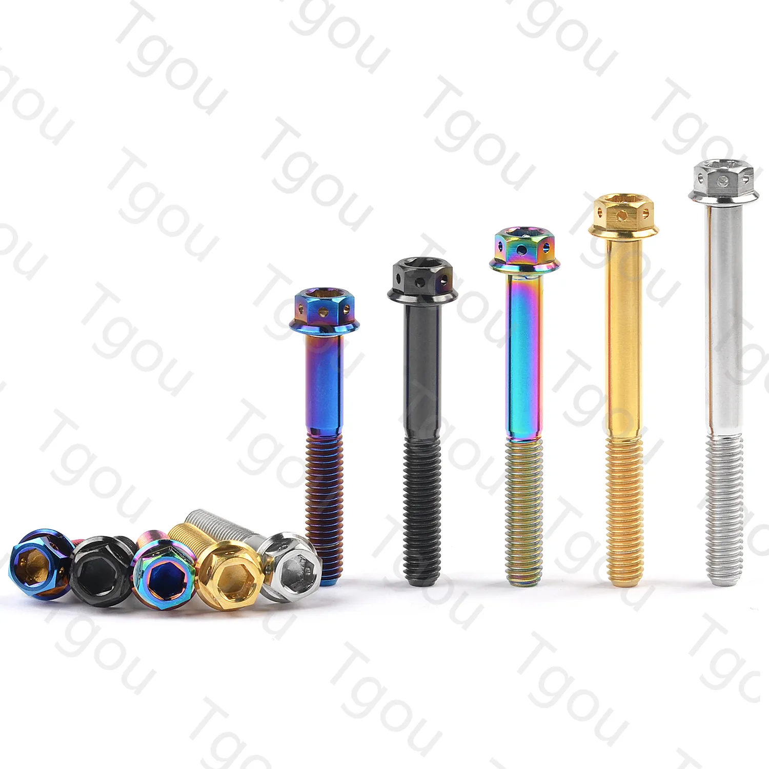 TGOU Titanium Bolt M6X10 / 15/20/25/30/35/40/45/50/55/60 mm Bide de tête de la touche Allen pour Retrofit Motorcycle