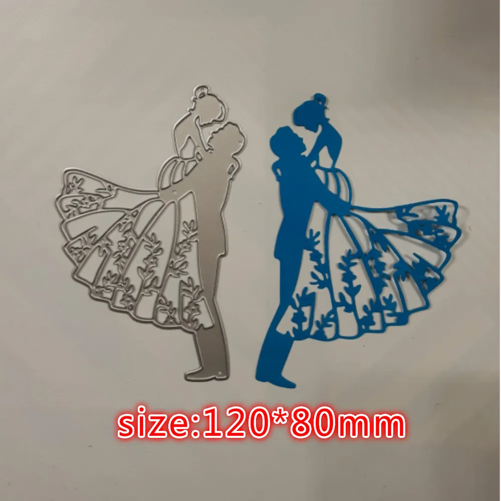 Bride and Groom Wedding Metal Cutting Die Scrapbooking Folder en relief pour carte de fabrication d'album photo décor bricolage Cutter Punch Knife