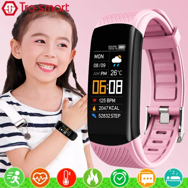 Regardez les enfants C5s Smart Watch Kids Smartwatch pour filles garçons Smart Clock Child Sport Smartwatch Top Students Fitness Tracker