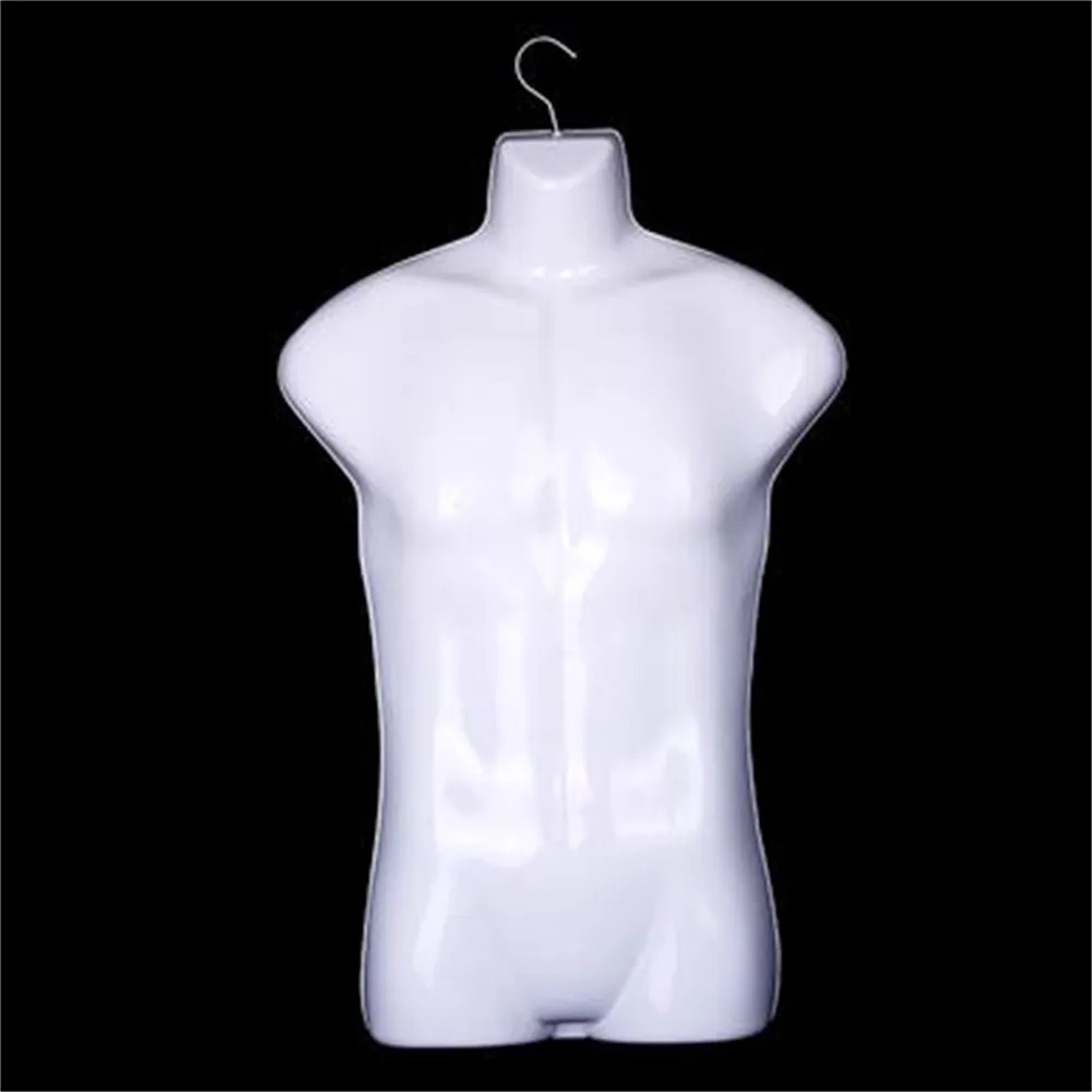 Mannequim plástico de meio comprimento para masculino, adereços para crianças, radiografia de peito, rack de exibição, roupas penduradas, lote C057,5 PCS
