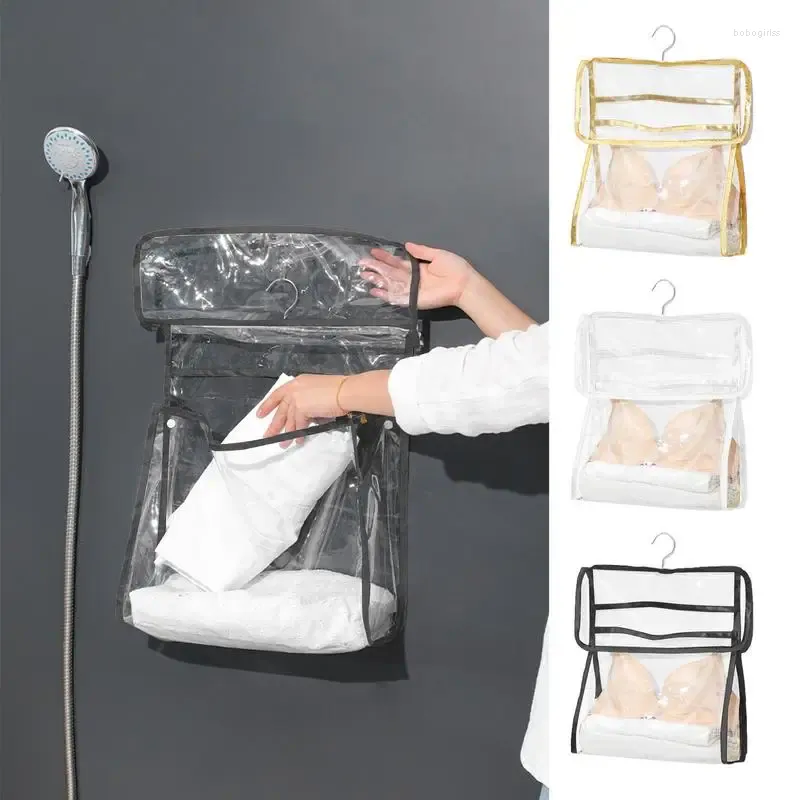Sacos de armazenamento Bolsa de higiene pessoal clara Organizador de maquiagem multifuncional viagens de PVC à prova d'água para banheiro