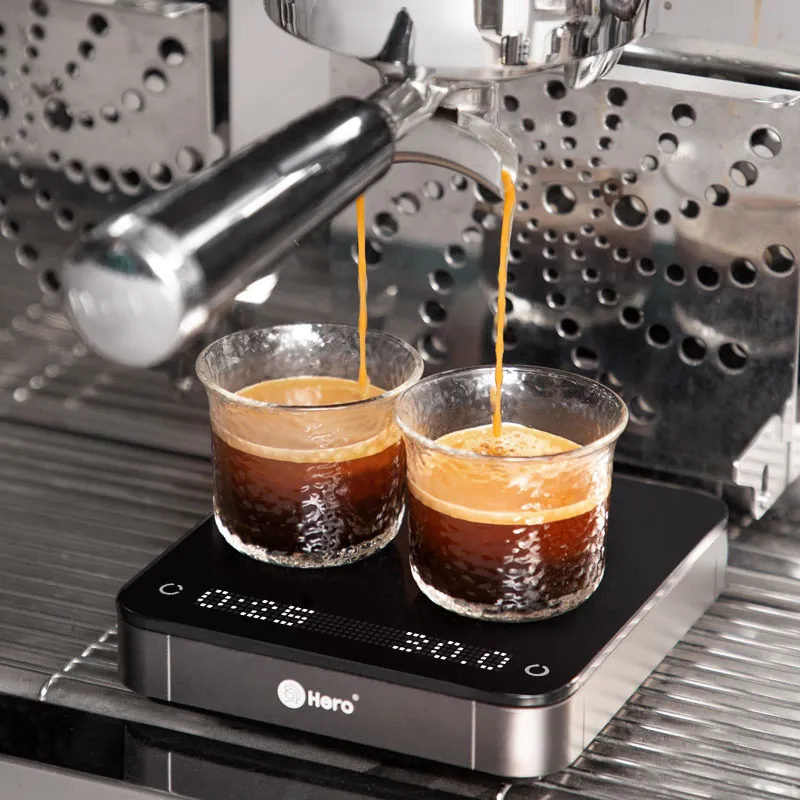Helden Kaffee Elektronische Schuppen gießen Kaffee Elektronische Tropfkaffees Skala mit Timer 2 kg/0,1 g LED Smart Küchenskala