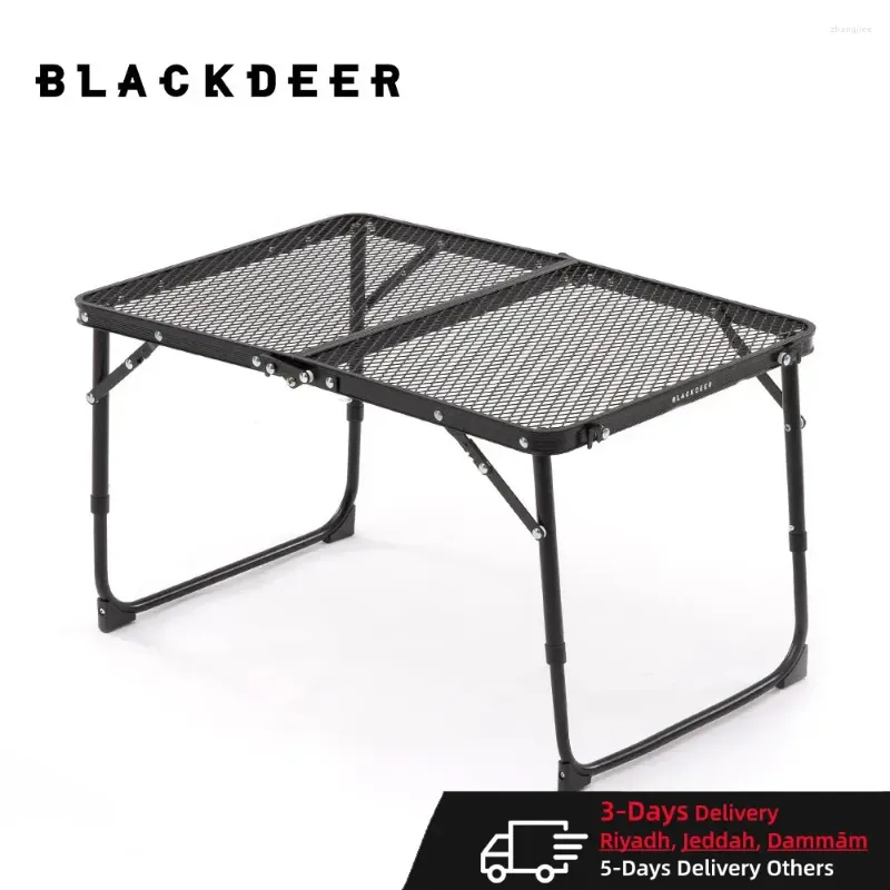 Camp Meubles Black-Dier Outdoor Portable Table Camping Pliage Fer Picnic Ultra Light Garden Bureau Ultralight