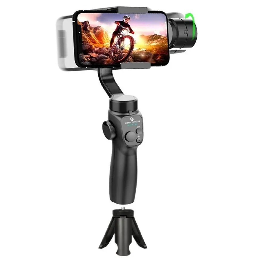 Gimbals F10 3AXIS Handheld Gimbal Smartphone Stabilizer Phone Titular com Extend Tripé para Anti Shake Video Record Photography Sport Photography