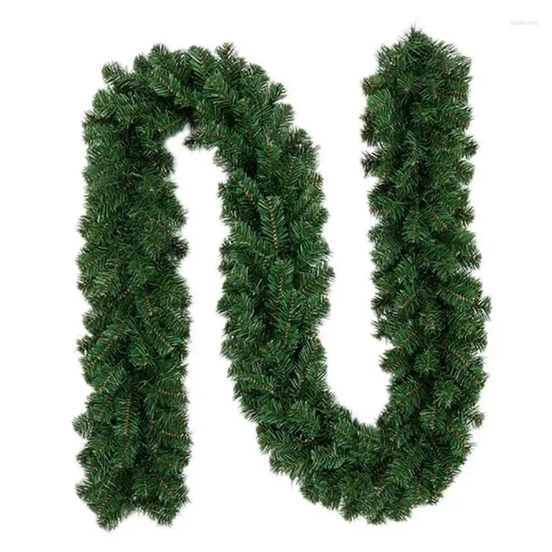 Fleurs décoratives 2,7 m de Noël vert artificiel Garland Couronne