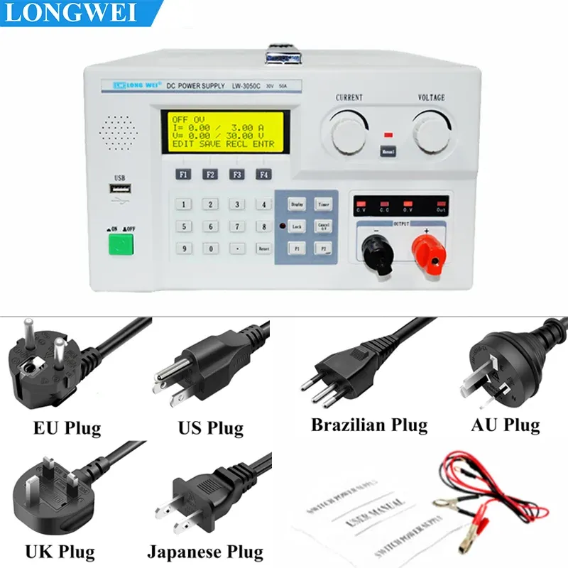 Longwei 30V50A調整可能1500Wは保存できますプログラム制御定数DCプログラム可能な電源研究所LW3050C