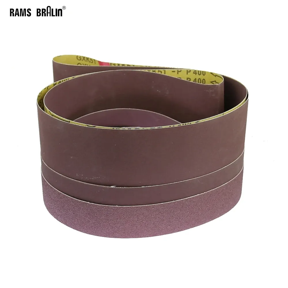 5 pieces 2000x75mm A/O Abrasive Sanding Belts P40 - P800 for Wood Soft Metal Polishing