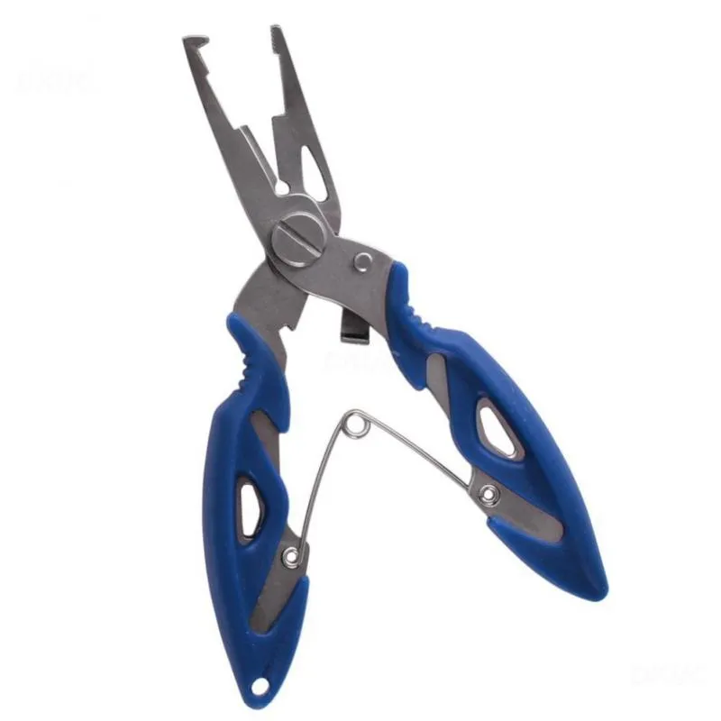 1/3PCS Fishing Pliers Extended Pliers Automatic Return Spring Bait Tongs Hook Extractor Bent Nose Pliers Fishing Scissors