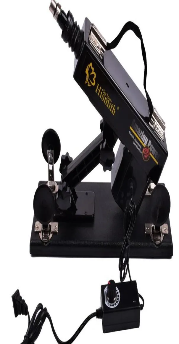 Machine à mitraillerie automatique de luxe Automatique avec grand gode noir puissant machine sexuelle pour la masturbation féminine S1564793