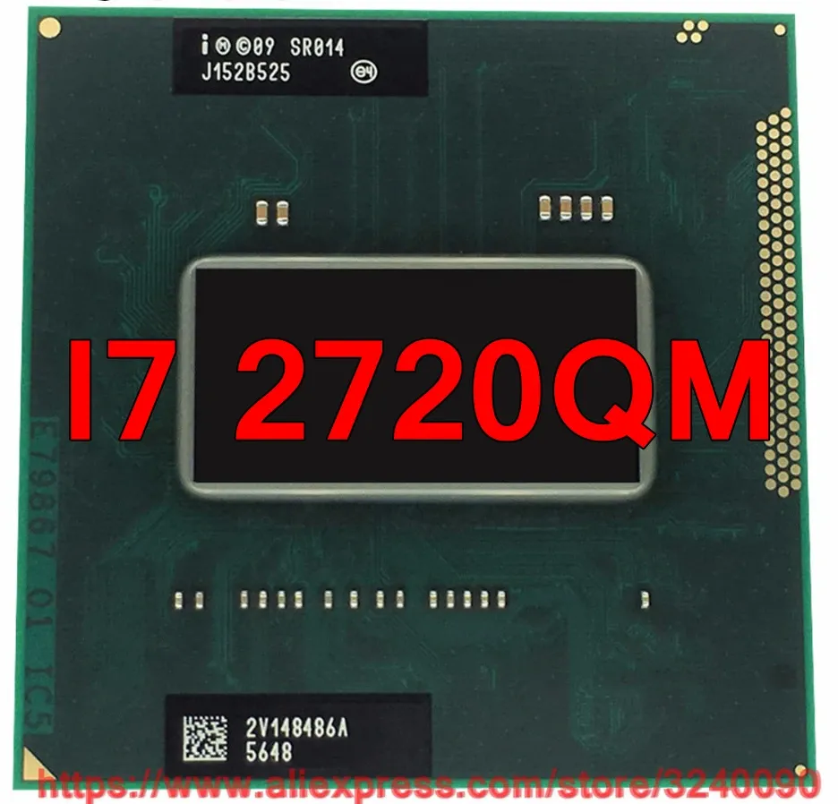 CPUs Original lntel Core I7 2720QM SR014 CPU (6M Cache/2.2GHz3.3GHz/QuadCore) i72720qm Laptop processor free shipping