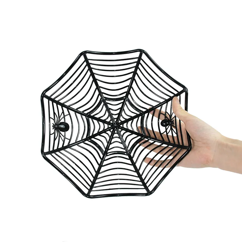 Spider Web Candy Bowls - 6-Pack, Black Orange Purple, Halloween Party Decor