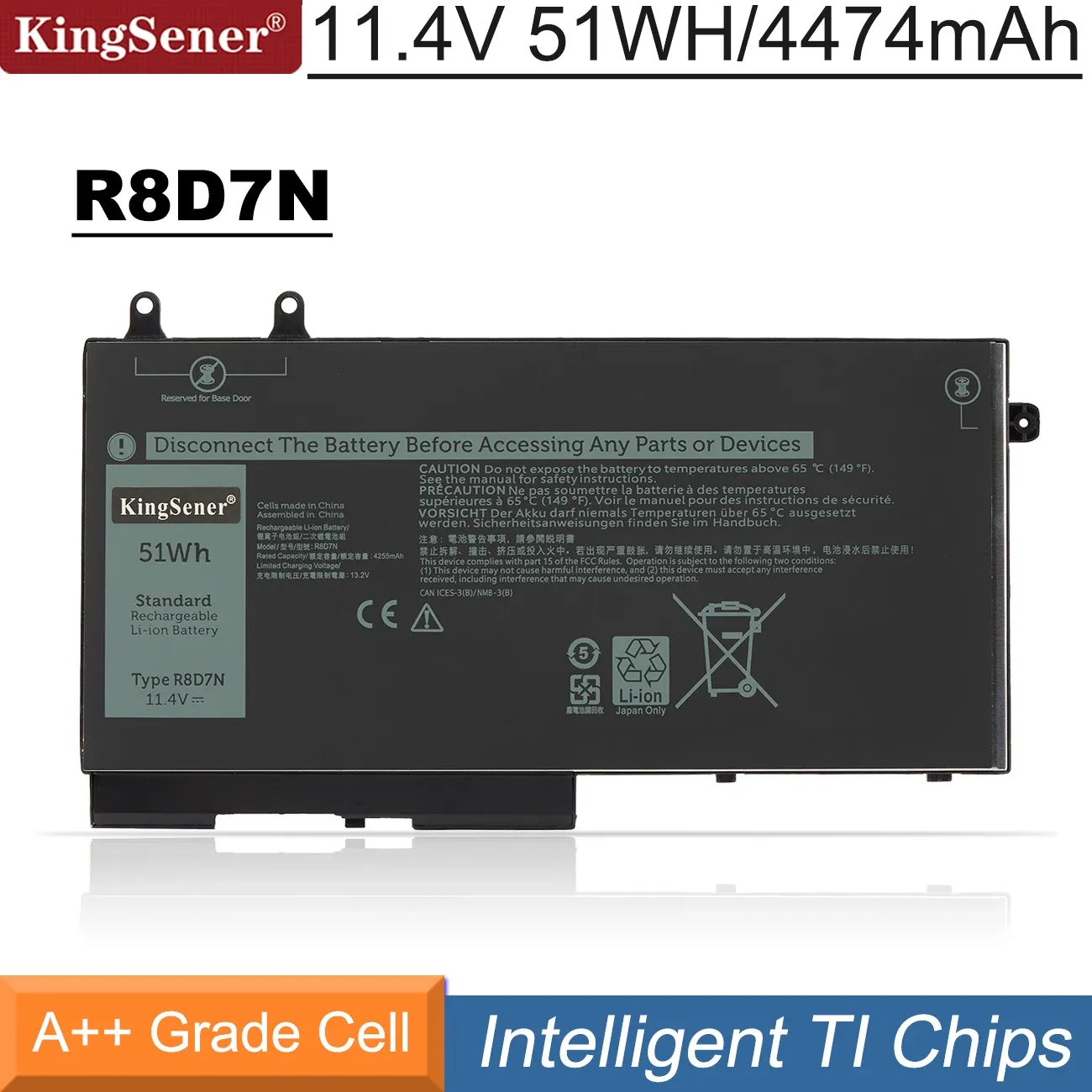 Batterie batterie Kingsener 4GVMP R8d7n Batteria per laptop per Dell Latitude 5400 5500 Precision 3540 Inspiron 7590 7591 7791 2in1 P84F P42E