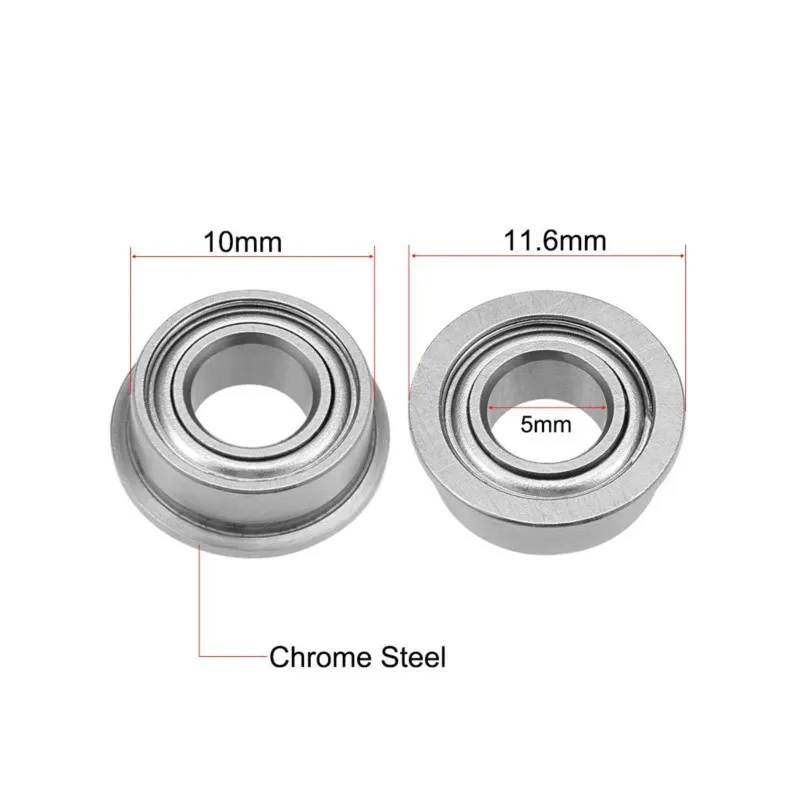 MF104ZZ MF105ZZ MF106ZZ MF115ZZ MF117ZZ / MF126ZZ MF128 MF137 MF148ZZ Miniature Flange Thin Wall Deep Groove Ball Radial Bearing