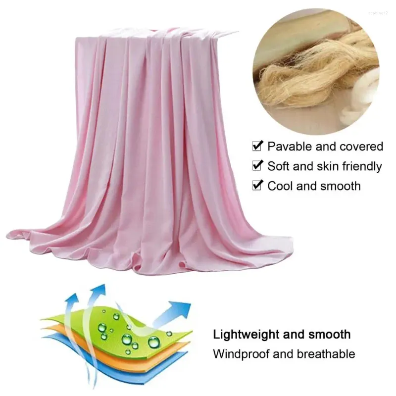 Blankets Breathable Blanket Bamboo Fiber For Home Baby Heat Absorption Body Temperature Regulating Washable