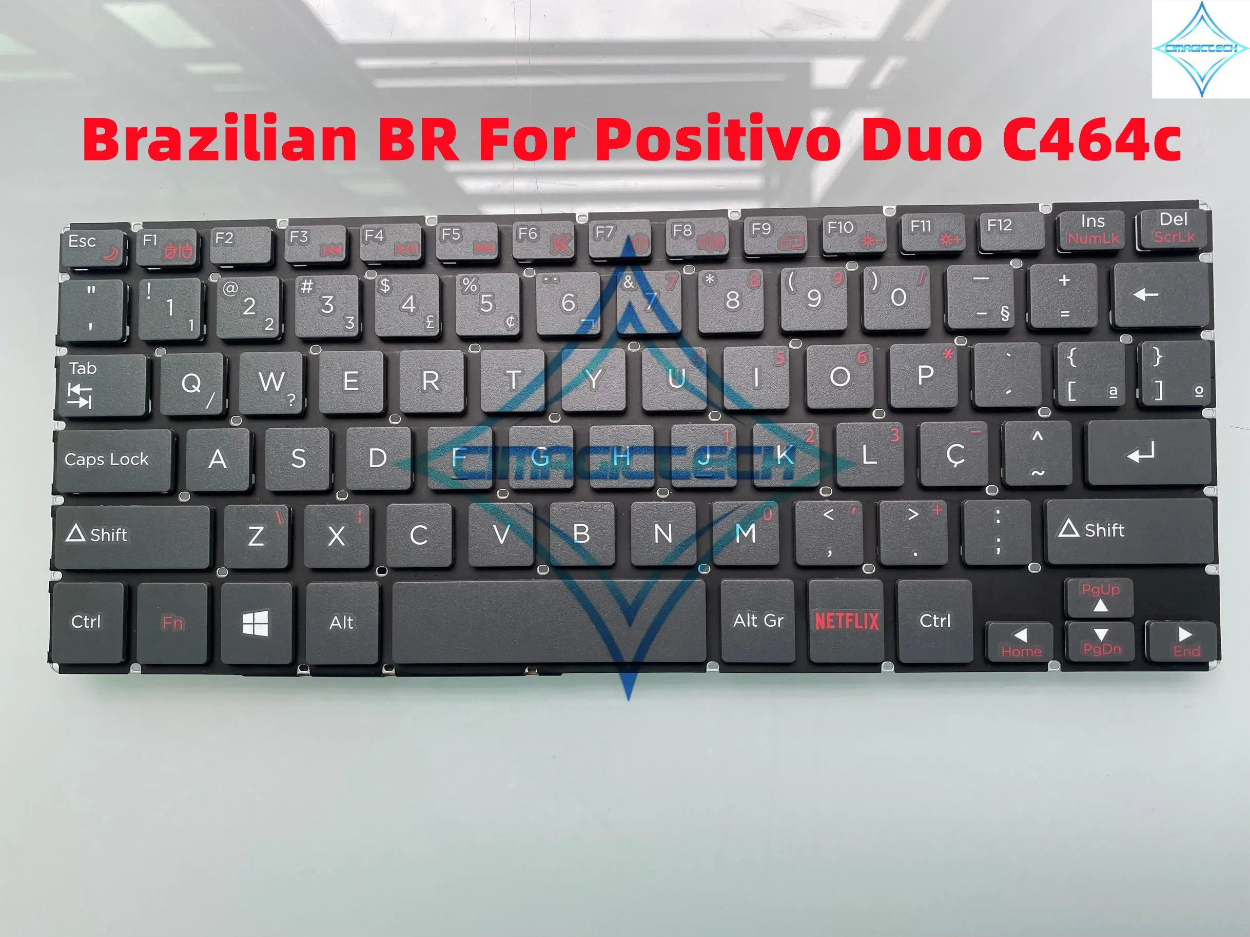 Claviers New Brésilien BR pour Positivo Duo C464C C464 C 464C C464B C4128A C4128B C4128B1 MB2455030 YXT93211 Netflix Keyboard Teclado