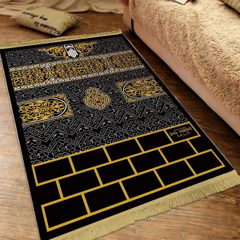 Arabe Muslim Style Prayer Area Tapis salon décor de chambre à coucher doux tapis islamique avec gland