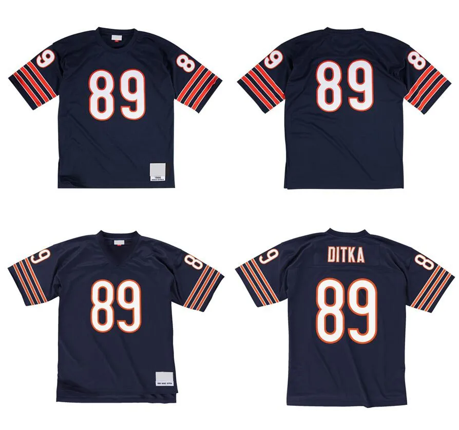 Gestikte voetbalshirts 89 Mike Ditka 1966 MESH Legacy Retro Classics Jersey Men Men Women Youth S-6XL