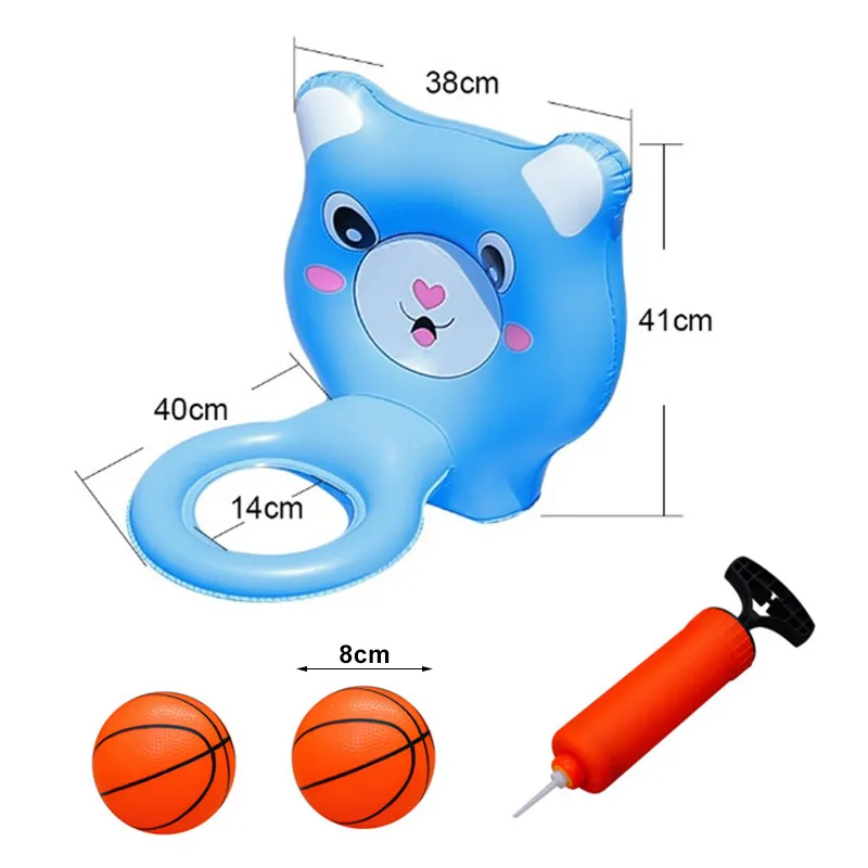 1 X Ball Ring 2 X Ball 1 X Pump Uppblåsbar pool Toy Water Sports Basketball Set for Kids Tub inklusive Zwembad Accessoires