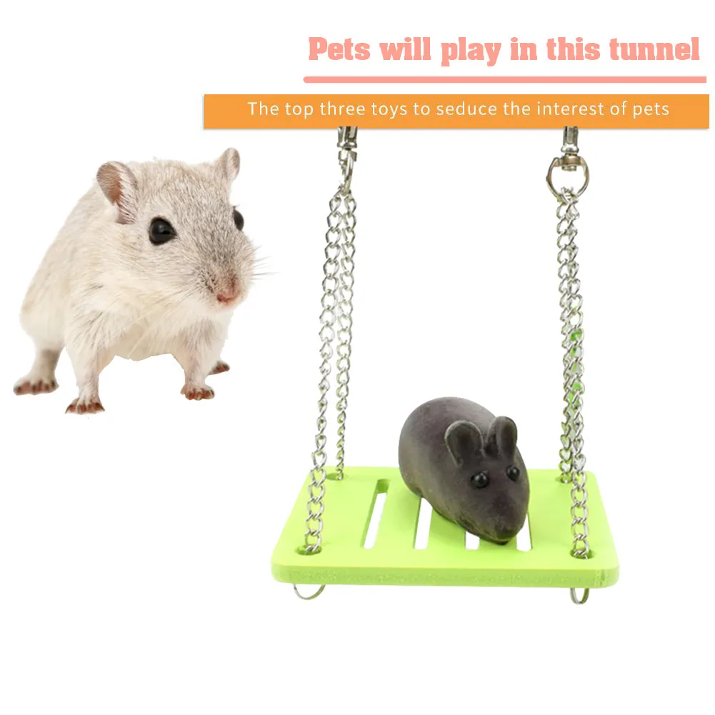 Picture Idea: Rainbow Bridge Hamster Toy Seesaw Wooden Climbing Activity Set
