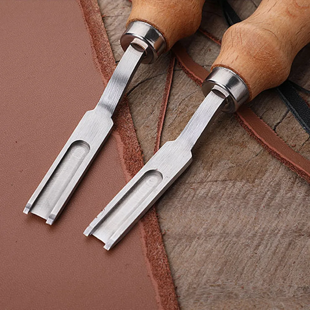 1 pc outils en cuir coque coqueler à la main bricolage en cuir en cuir article en cuir large bouche côté bêtise outil de coupe