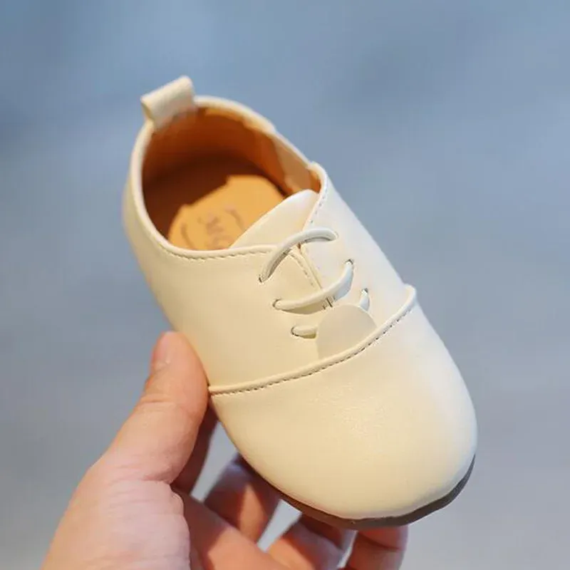 2024 Spring Autumn Kids Shoes Baby Toddler Soft Pu Leather Laiders Esisex Boys Girls أحذية غير رسمية الحجم 21-30