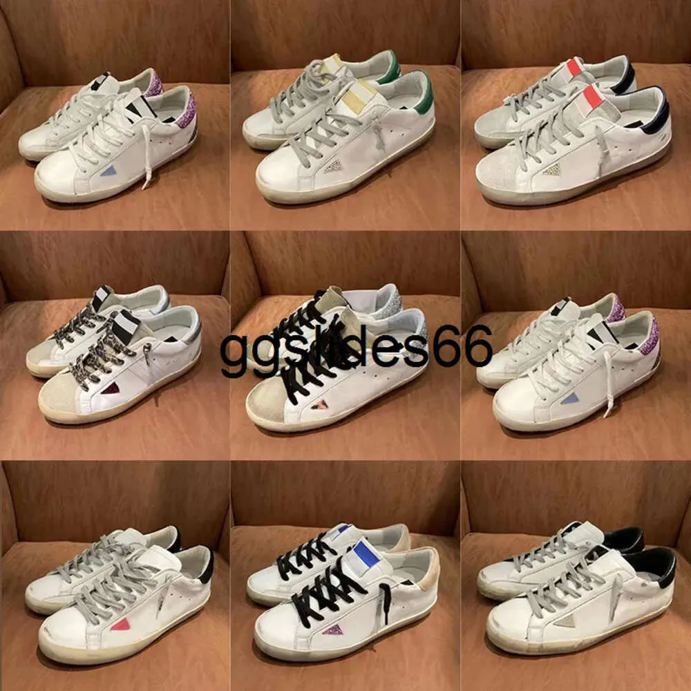 Scarpe designer Goldenlys Gooseity Women Men Super Star Brand New Release New Luxury Sheekers Sneaker Italia Sequestro Classic White Do Old Dirty Casual Shoe Lace Up