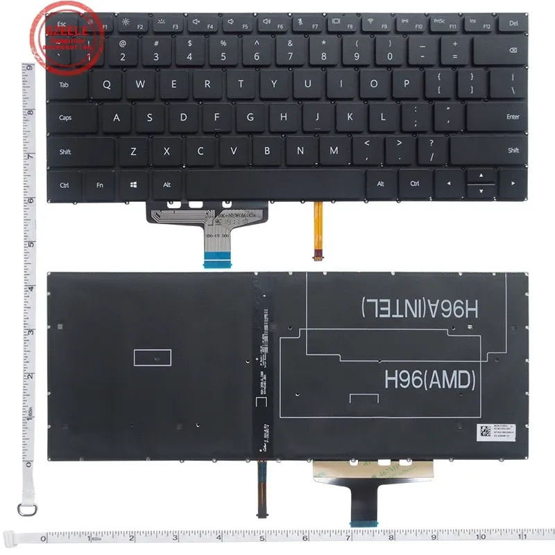 Tangentbord US/RU Laptop -tangentbord för Huawei MateBook KPLW00 WRTW19 KPLW19 VLRW19 Series KPRCW10L 9Z Bakgrundsbelyst