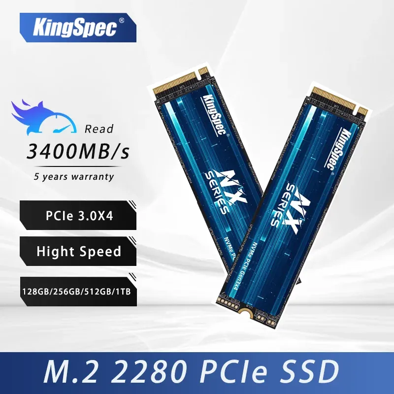 kingspec ssd m.2 nvme pcie 3.0 128g 256g 512g 1TB SSD M.2 2280 SSD NVME M2ハードドライブディスクラップトップ用の内部ソリッドステートドライブ