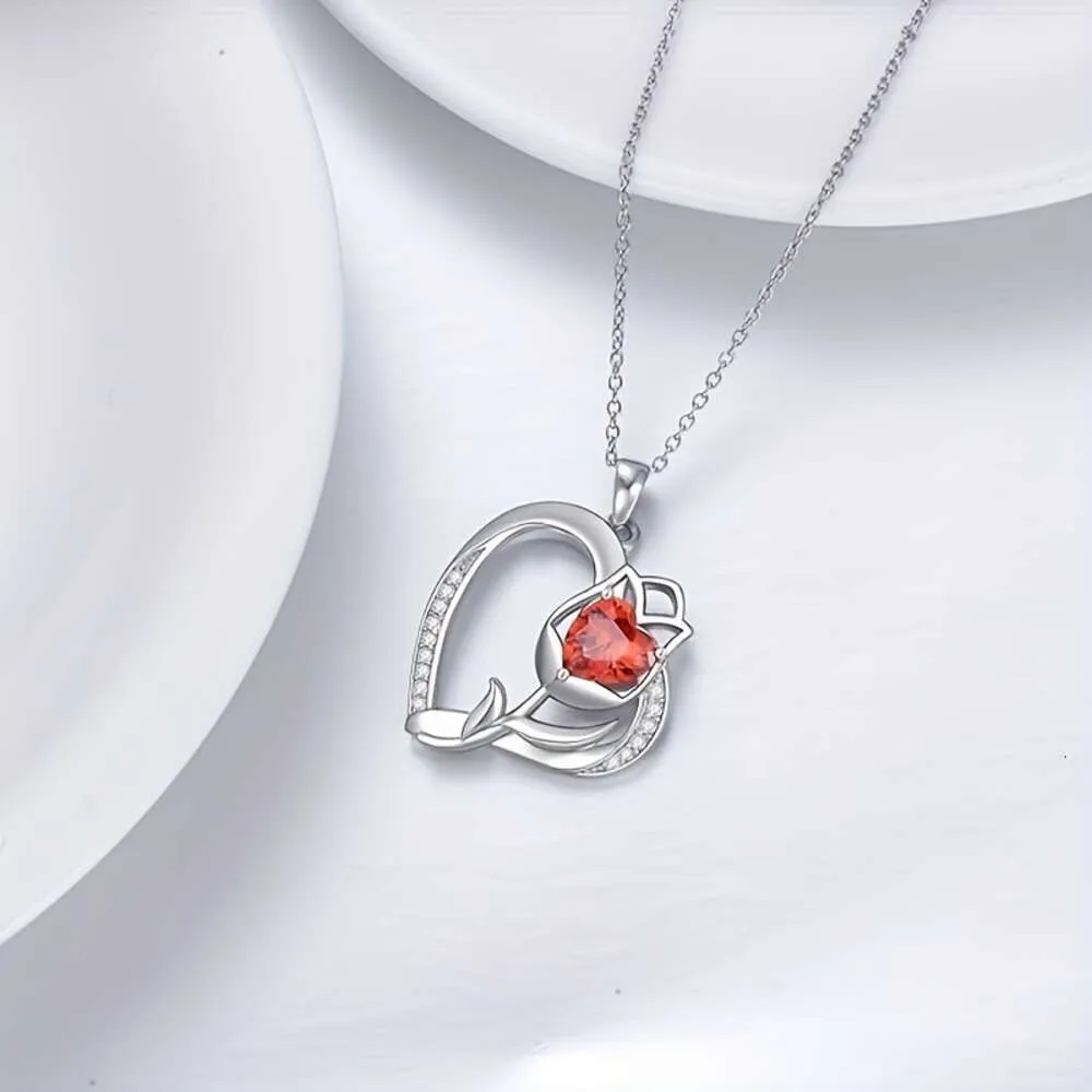 New Fashion Japanese and Korean Rose Heart Necklace Jewelry