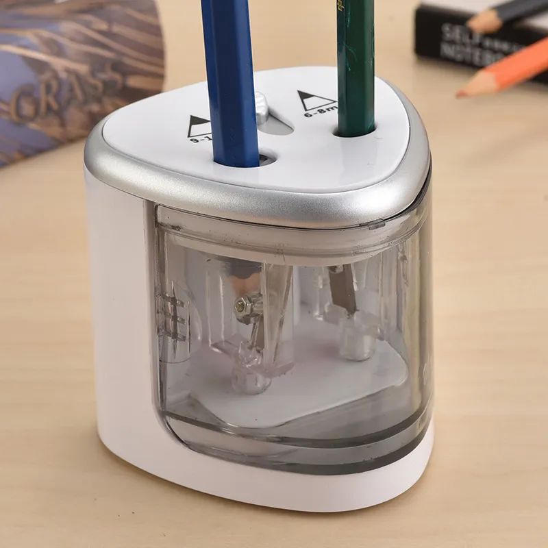 Manual Pencil Sharpener Study Gift Auto Automatic Drawing Two-hole Electric Pencil Sharpener Stationery Office School Supply