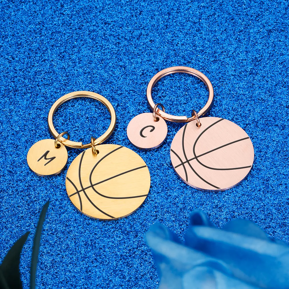 DHgate.com:Personalized Basketball Keychain: Unique Letter Keyring for ...