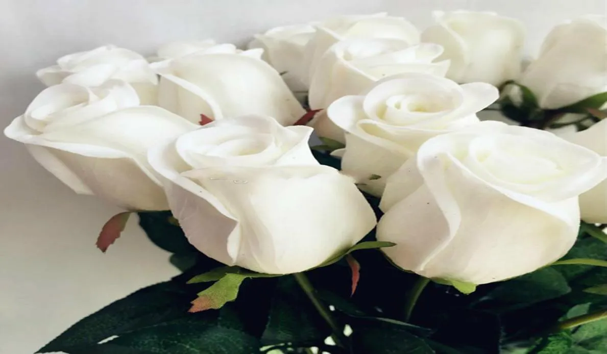 Een echte touch rose gesimuleerde nep latex rozen 43 cm lang 12 kleuren voor bruiloftsfeest kunstmatige decoratieve bloemen4109667