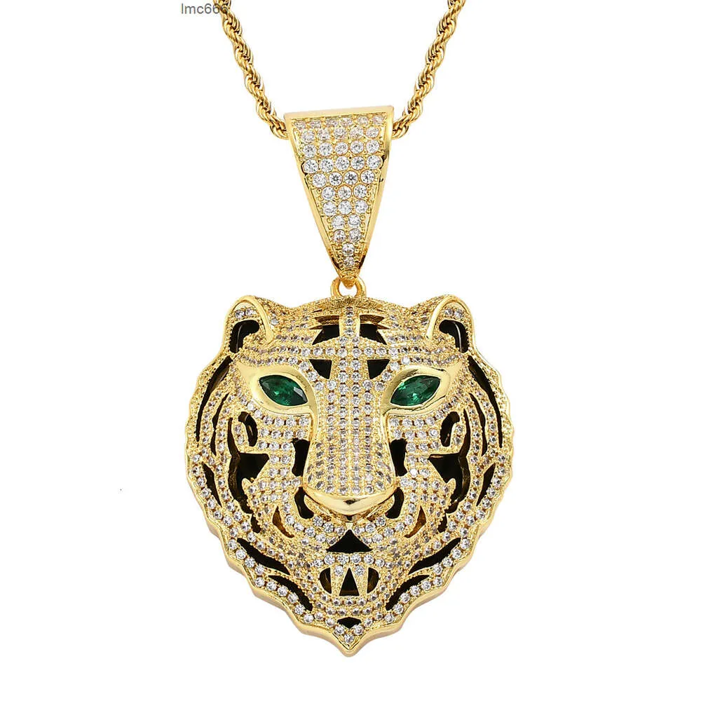 Fräulein Schmuck HipHop Mode neuer Custom 18K Gold Plated CZ Eced Lion Anhänger