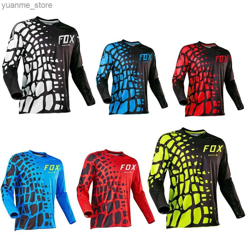 Cycling Shirts Tops Mens Motocross Jersey BAT Shirt Mountain Bike Jersey Motorcycle Off-Road Jersey Camiseta Motocross T-shirt Y240410