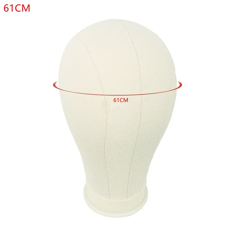 Wig stand canvas Block Treat Training Mannequin Head Affichage de mannequin Mannequin Manikin Head 21 "/ 22" / 23 "/ 24" / 25 "Manikin Head