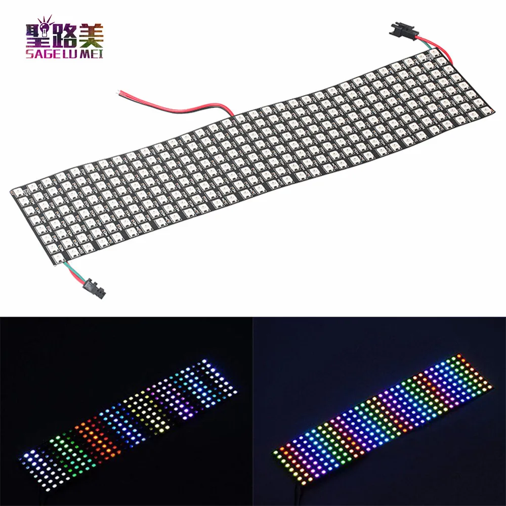 WS2812B LED Light Strip Individually Addressable RGB Pixel Matrix Panel ...