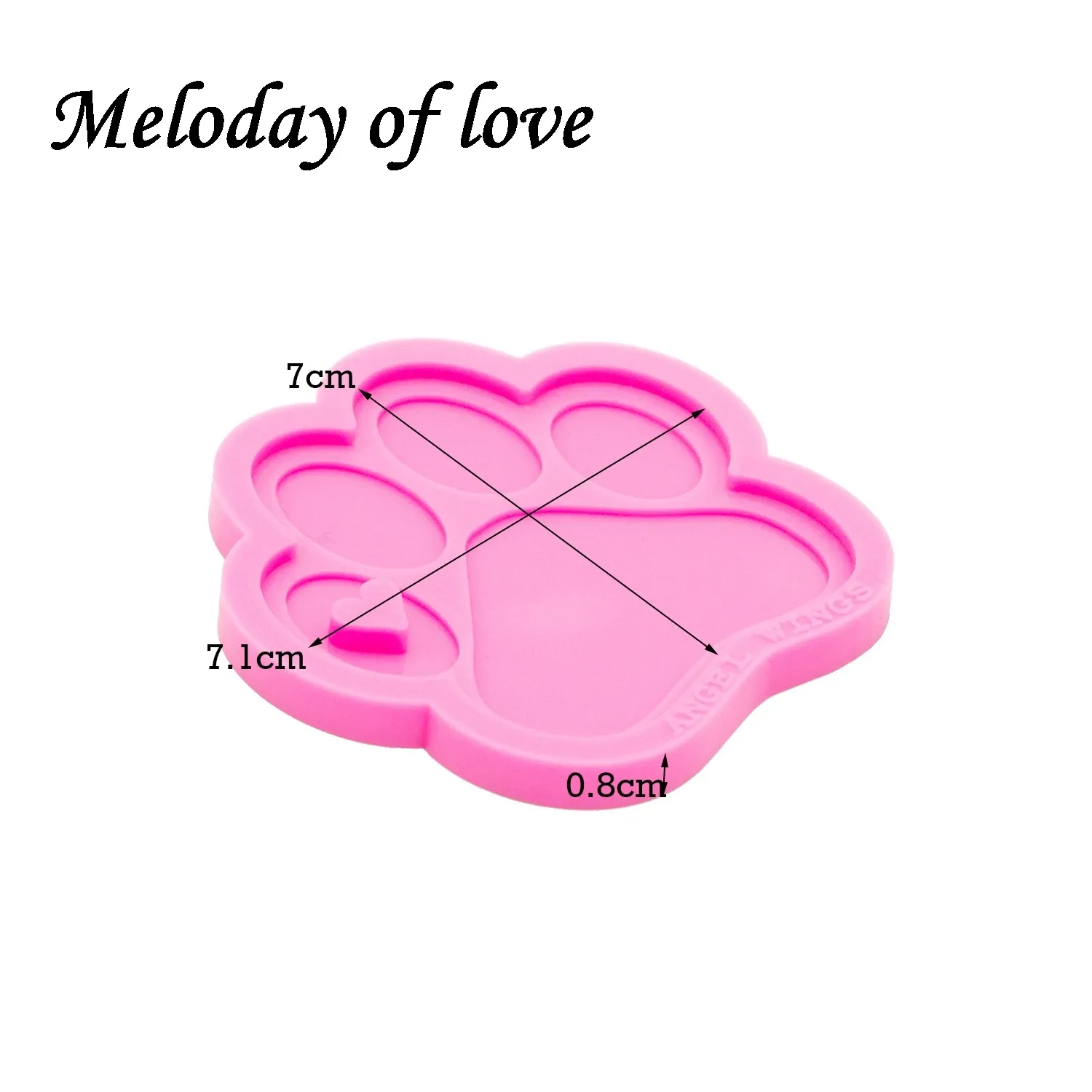 Błyszcząca miłosna niedźwiedź Paw Formy do klęscy DIY Dog Foot Model Epoksydowe Model Bieśnia Blki klekowe MOLEMI SILICONE Custom Forma Dy0129