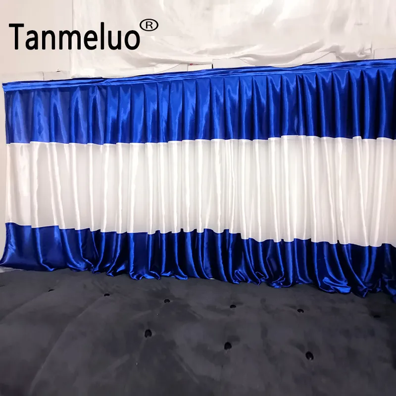 Saia de mesa de seda de seda de gelo Tanmeluo para festa de aniversário mista 2 cores rodando toque de mesa de toca de casamentos decoração de banquetes