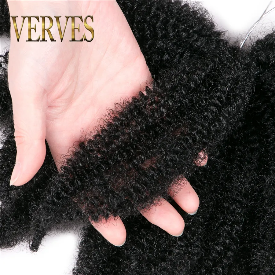 Verves VERVES Synthetic Crochet Hair 8 Inch Curly Ombre Braiding Hair Afro ...