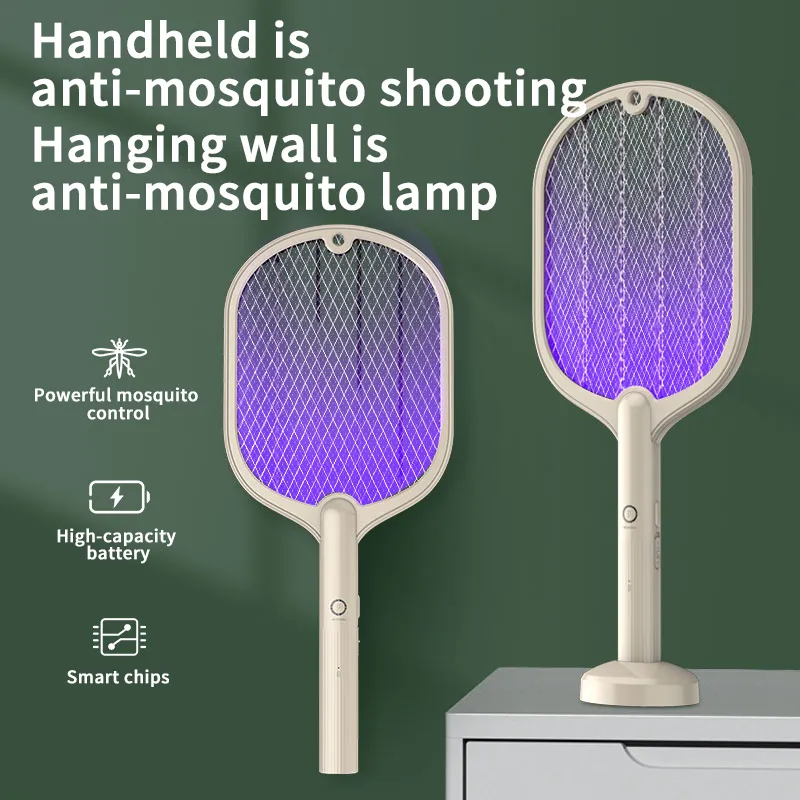 Choc de choc électrique 2in1 Mosquito Killer Purple Light Trap Flies Swatter USB MODEAL RECHARGable EN SUMBRE BUG SUMPRE ZAPPER MOSQUITO
