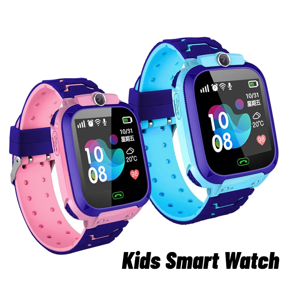 Regarde les enfants Smart Watch Kids Mobile Phone Voice Smartwatch avec carte SIM LBS Location HD Photographie Positionnement SOS Smartwatch