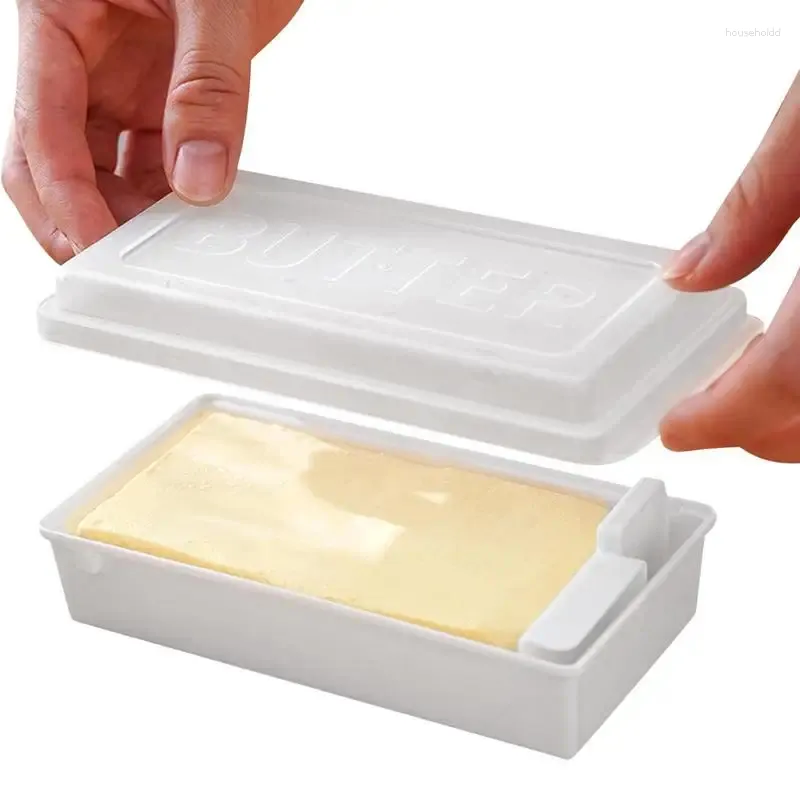 Storage Bottles Butter Dish With Lid Fresh-keeping Box Cutter Slicer Countertop For Refrigerator Home Accessories