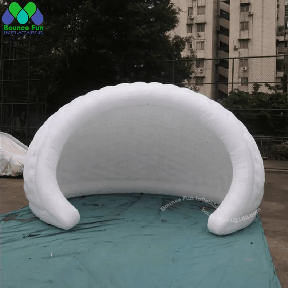 Dome gonfiabile in fase personalizzato Tenda igloo di igloo Oxford Half Luna Disco Show House Building con soffiatore continuo