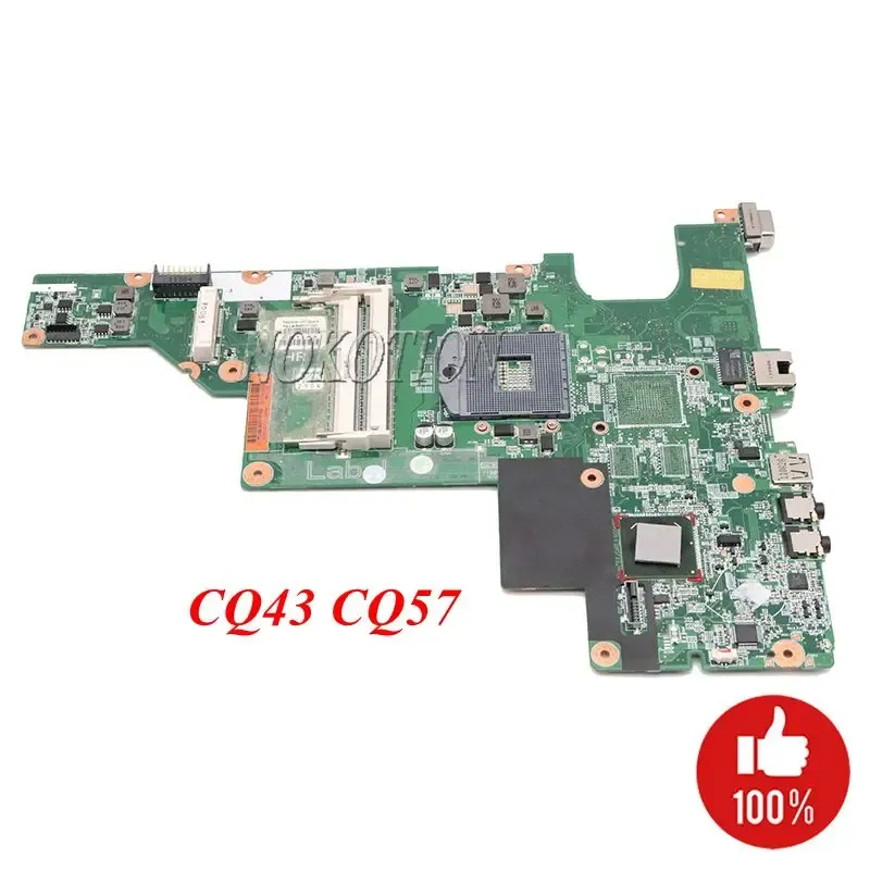 Motherboard NOKOTION 646177001 For HP 2000 Compaq CQ43 CQ57 436 CQ43 431 Laptop motherboard HM65 GMA HD DDR3 Mainboard Free CPU